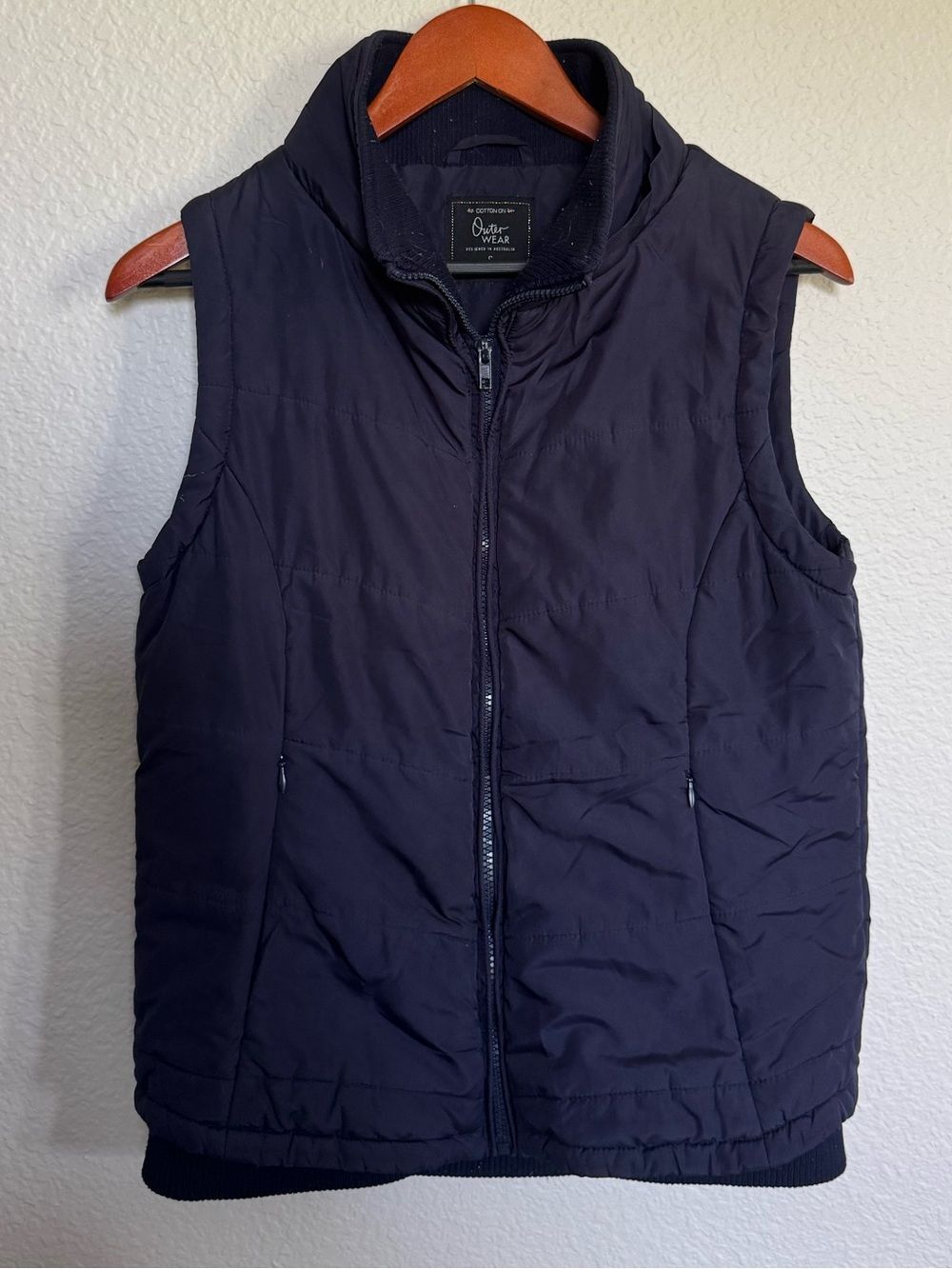 Cotton On Outer Wear Navy Blue Puffer Vest S
